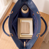 "Safiya" Navy Blue Chain Tote Bag