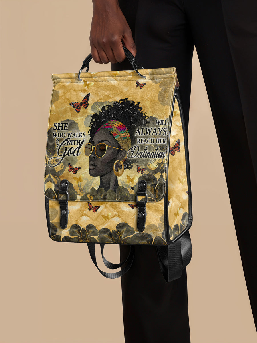 "Njia" Leather Backpack