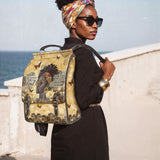 "Njia" Leather Backpack