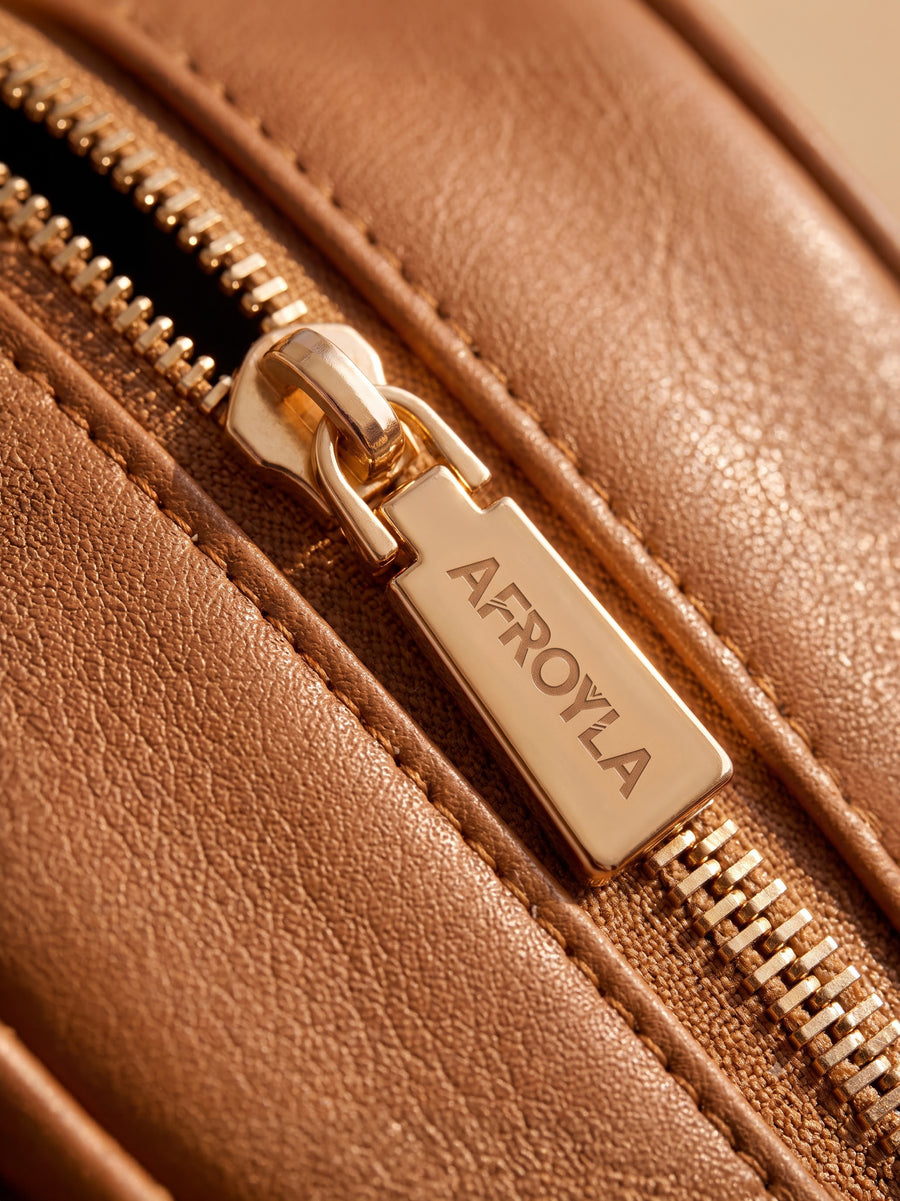 "Nuru" Applique Circle Crossbody Bag