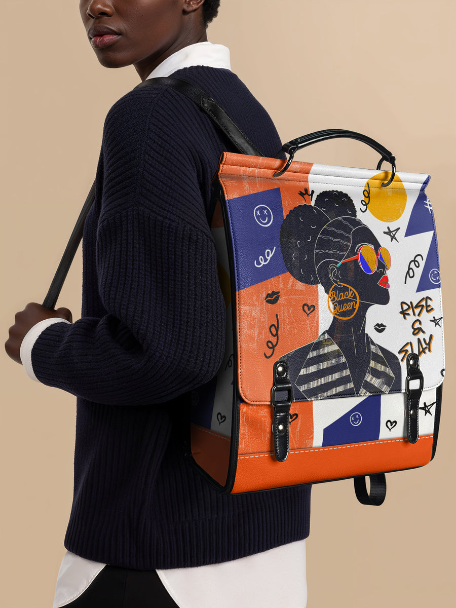 "Sanaa" Salt Pop Leather Backpack