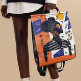 "Sanaa" Salt Pop Leather Backpack