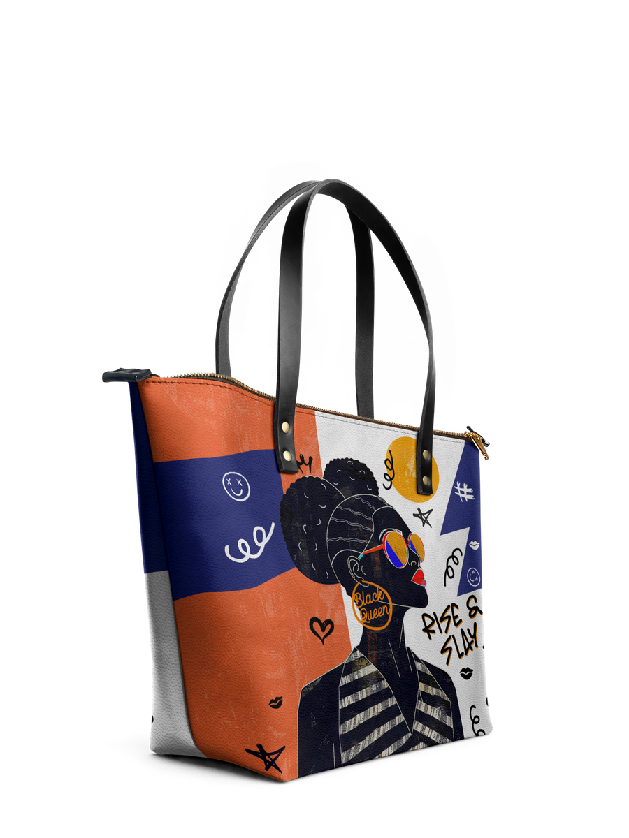 "Sanaa" Salt Pop Leather Tote Bag