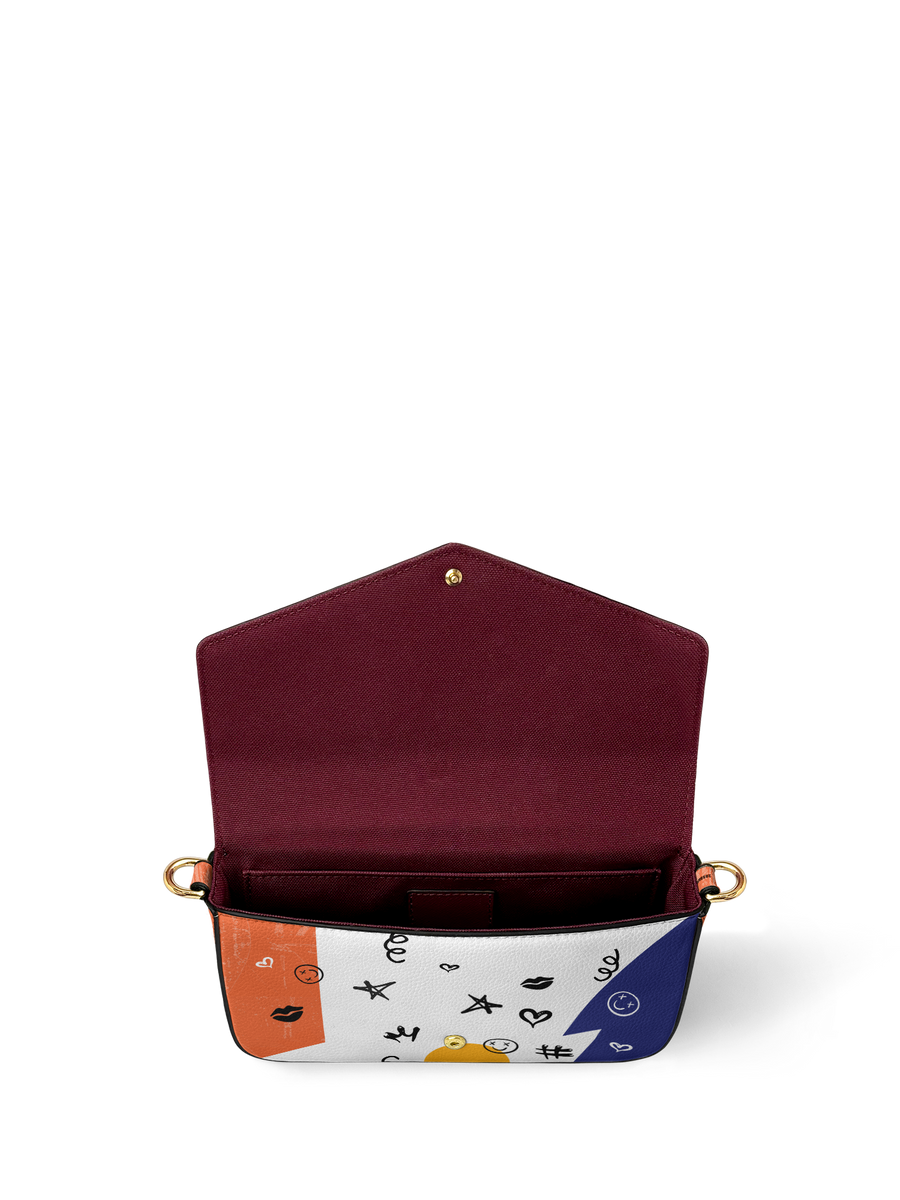 "Sanaa" Salt Pop Envelope Chain Crossbody Bag