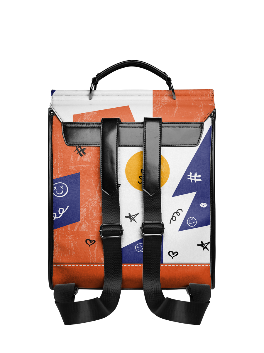 "Sanaa" Salt Pop Leather Backpack