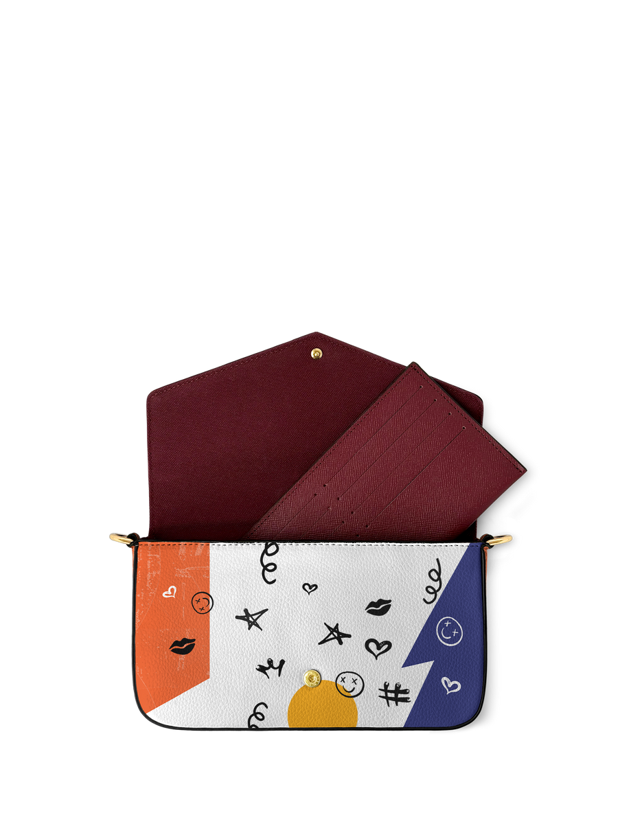 "Sanaa" Salt Pop Envelope Chain Crossbody Bag