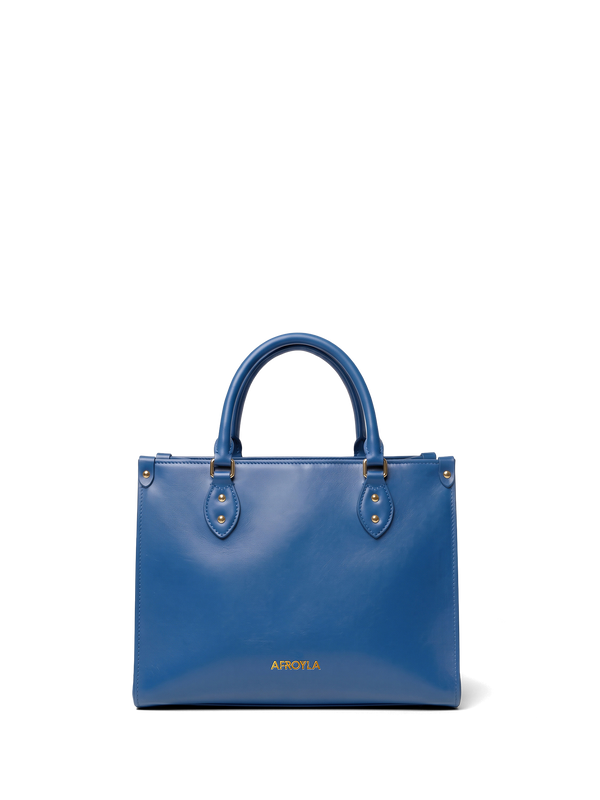 "Serwa" Cobalt Blue Leather Handbag