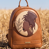 "Subira" Applique Leather Backpack