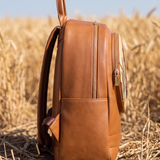 "Subira" Applique Leather Backpack