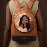 "Tulia" Applique Leather Backpack