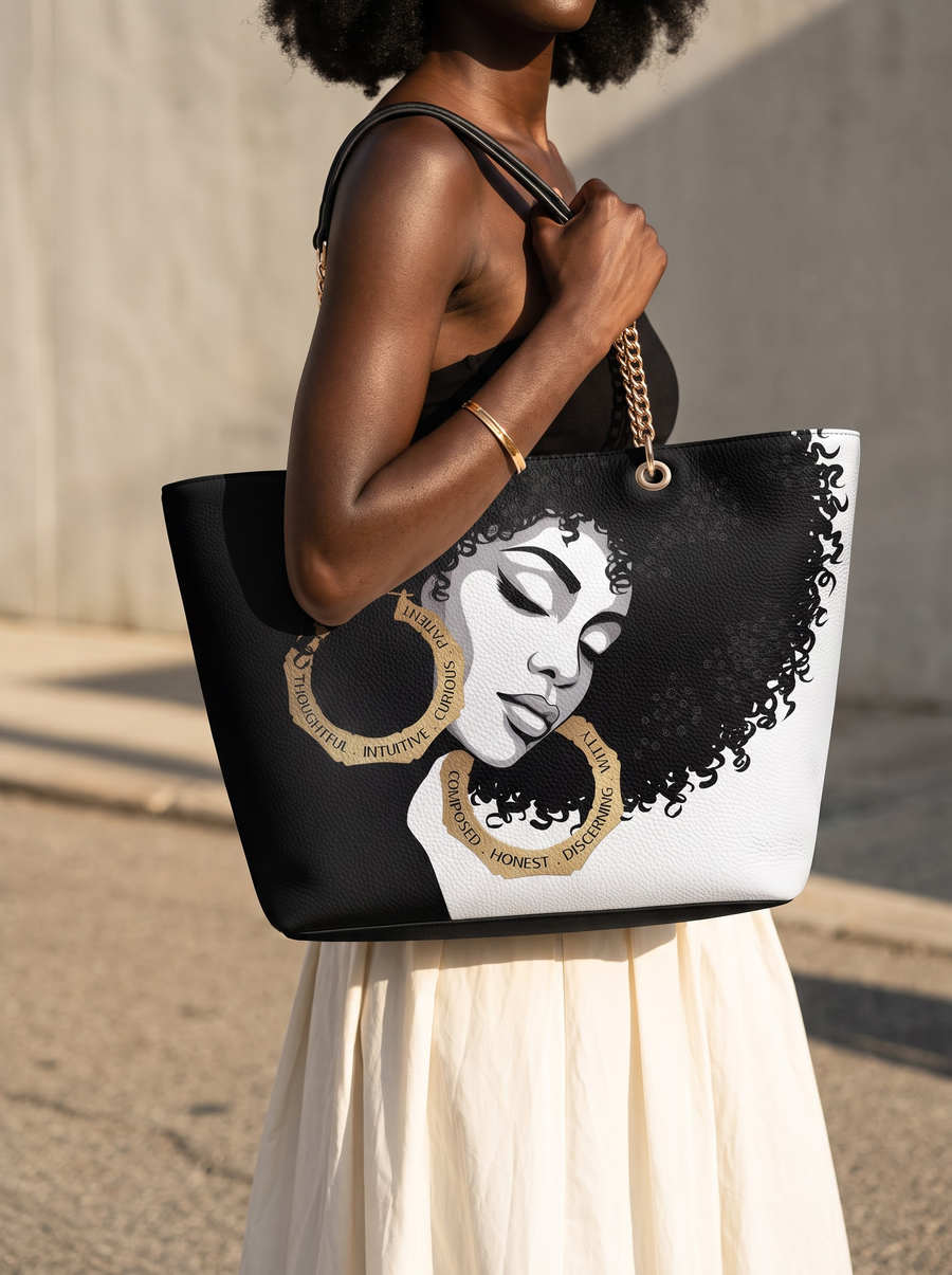 “Zuri” Chain Tote Bag