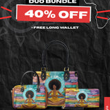 "AfroEssence" The Signature Duo Bundle - Small Leather Handbag