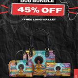 "AfroEssence" The Signature Duo Bundle - Small Leather Handbag