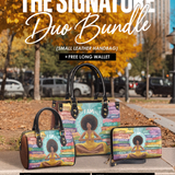 "AfroEssence" The Signature Duo Bundle - Small Leather Handbag