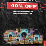 "AfroEssence" The Signature Trio Bundle - Small Leather Handbag