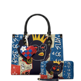 "Aina" Blueberry Snow Leather Handbag A250 Deal