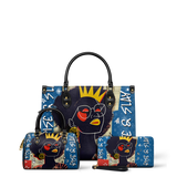 "Aina" Blueberry Snow Leather Handbag BTS DEAL