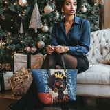 "Aina" Blueberry Snow Leather Tote Bag Deal