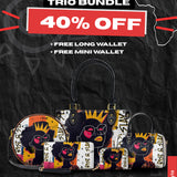 "Aina" Coconut White The Signature Trio Bundle - Small Leather Handbag