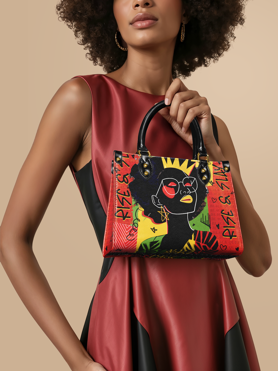 "Aina" Flame Red Small Leather Handbag A250 Deal