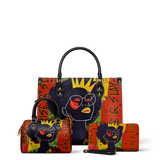 "Aina" Flame Red Leather Handbag BTS DEAL