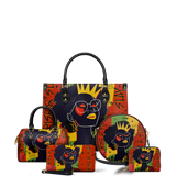 "Aina" Flame Red Leather Handbag BTS DEAL