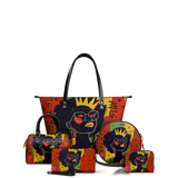 "Aina" Flame Red Leather Tote Bag - BRAVE ONES DEAL