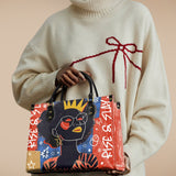 "Aina" Frosted Cherry Leather Handbag Deal