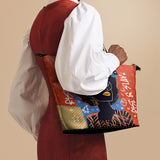 "Aina" Frosted Cherry Leather Tote Bag