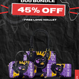 "Aina" Grape Soda The Signature Duo Bundle - Small Leather Handbag