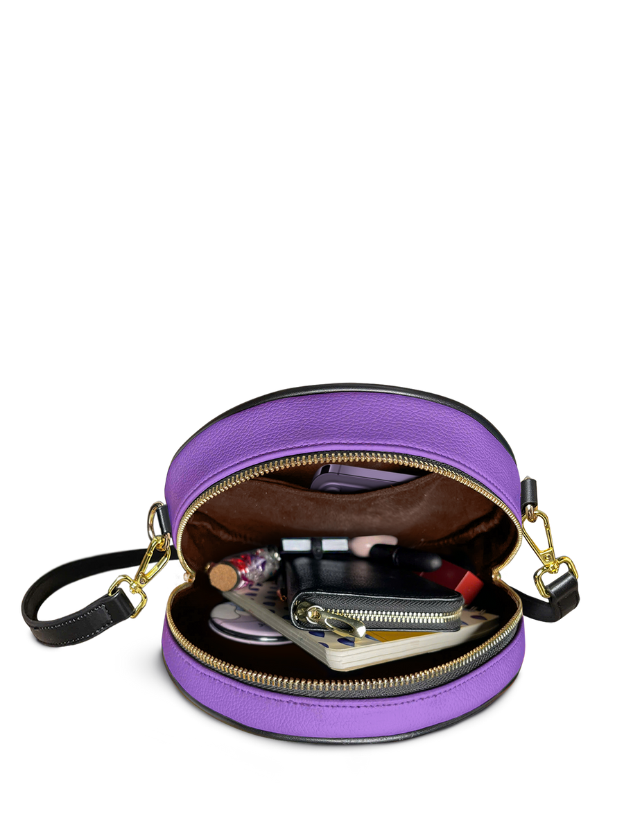 "Aina" Grape Soda Circle Crossbody Bag