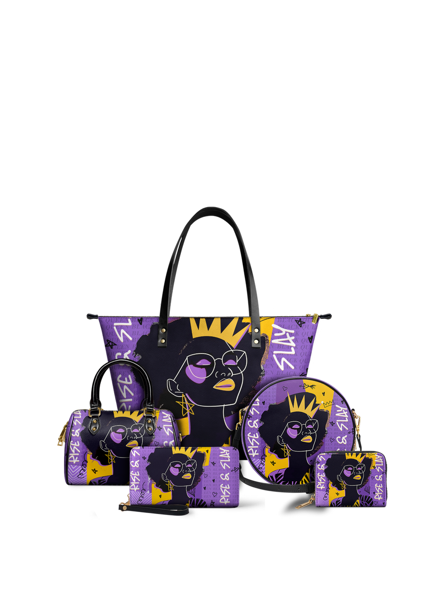 "Aina" Grape Soda Leather Tote Bag - DD DEAL