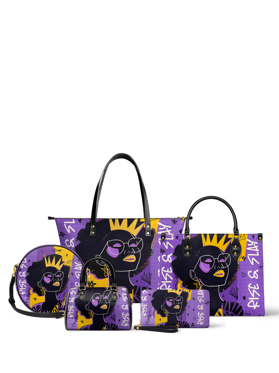 "Aina" Grape Soda Leather Tote Bag Bundle DD DEAL