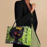 "Aina" Lime Pop Leather Handbag