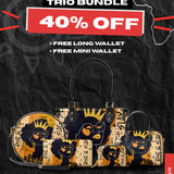 "Aina" Honeycomb The Signature Trio Bundle - Small Leather Handbag
