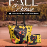 "Aina" Lemon Zest Leather Tote Bag Deal