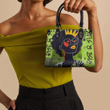 "Aina" Lime Pop Small Leather Handbag Deal