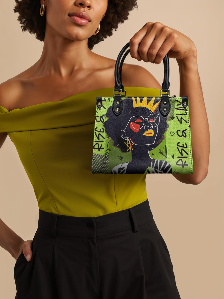 "Aina" Lime Pop Small Leather Handbag A250 Deal