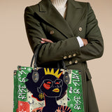 "Aina" Lime Pop Xmas Leather Handbag Deal