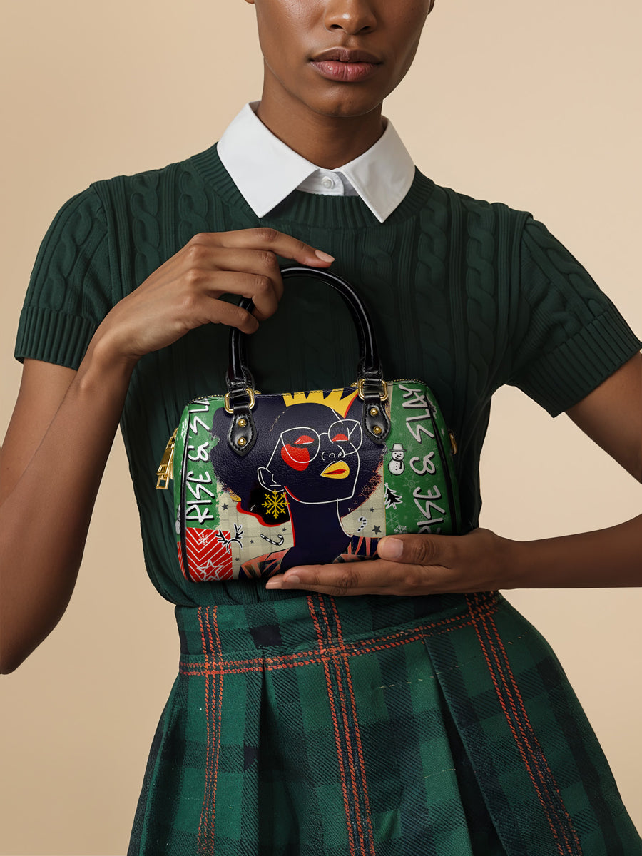 "Aina" Lime Pop Xmas Mini Satchel