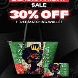 "Aina" Lime Pop Xmas Leather Tote Bag Deal