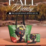 "Aina" Lime Pop Xmas Leather Tote Bag Deal