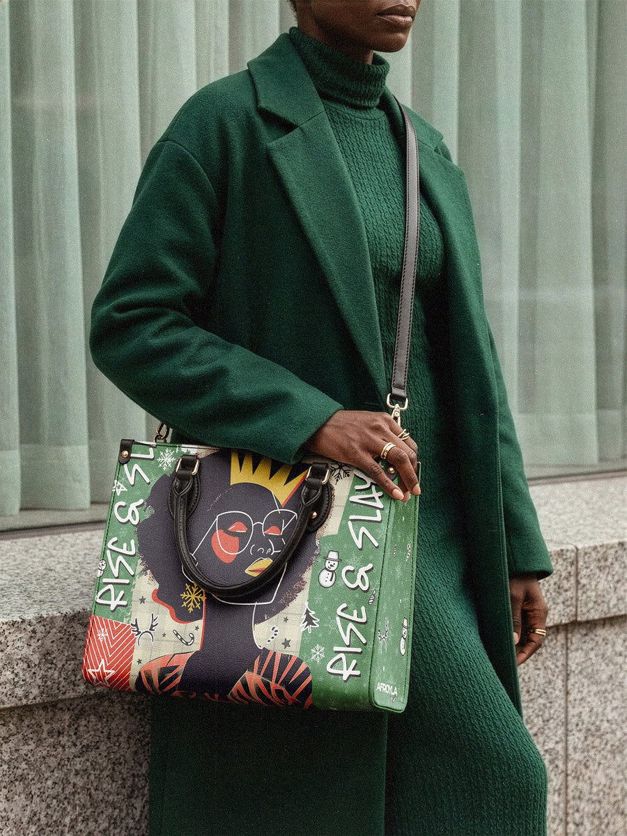 "Aina" Lime Pop Xmas Leather Handbag A250 Deal