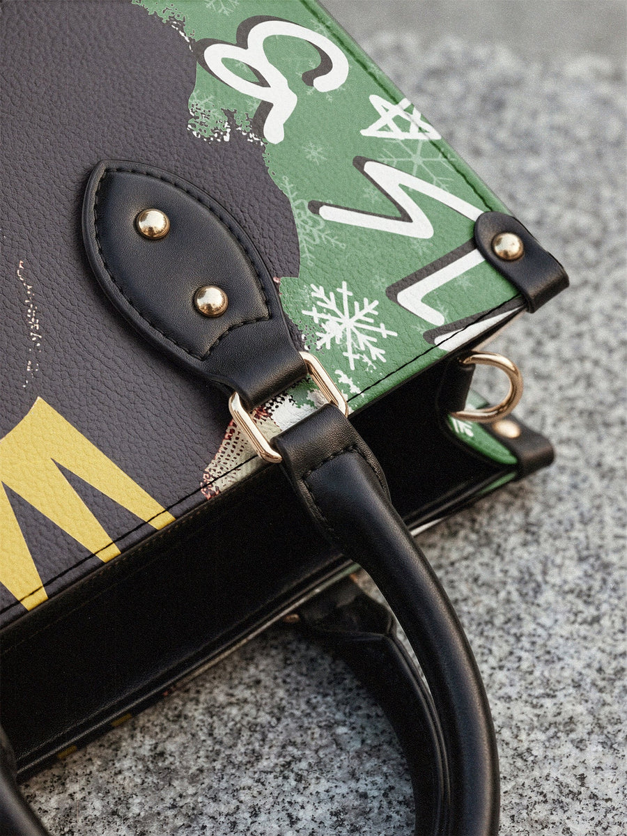 "Aina" Lime Pop Xmas Leather Handbag - DD DEAL