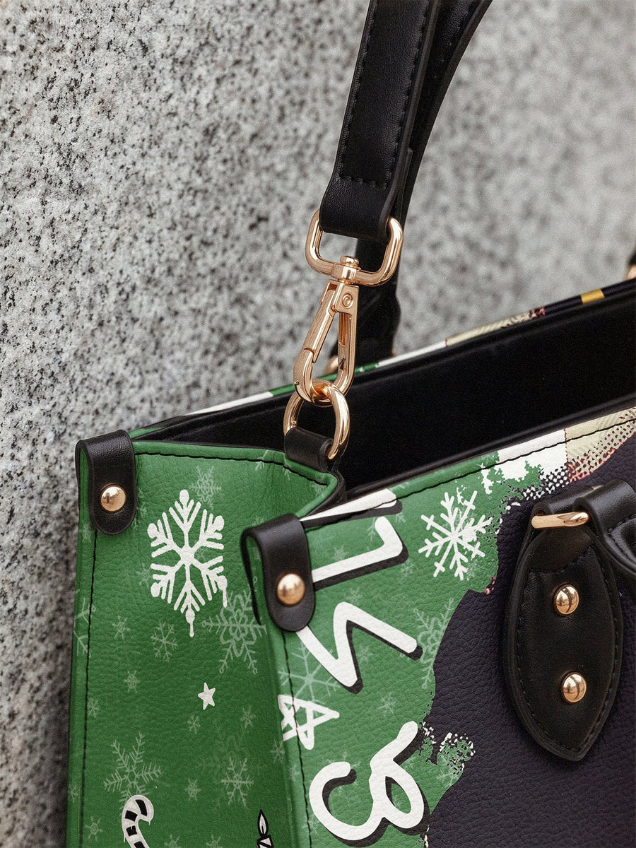 "Aina" Lime Pop Xmas Leather Handbag Matching Set - DD DEAL