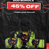 "Aina" Lime Pop The Signature Duo Bundle - Small Leather Handbag