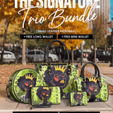 "Aina" Lime Pop The Signature Trio Bundle - Small Leather Handbag