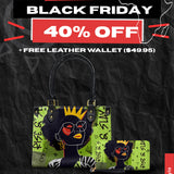 "Aina" Lime Pop Small Leather Handbag Deal