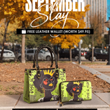 "Aina" Lime Pop Small Leather Handbag Deal