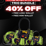 "Aina" Lime Pop The Signature Trio Bundle - Small Leather Handbag